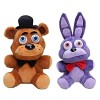 QJIRZB Bear Fazbear + Nightmare Bonnie Set Five Nights Game Plush Set FNAF Plushies FNAF Toys Sister Location for Kids Christ