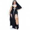 Leg Avenue 86972X-00708 86972x Carnival Costume, Theme Party, Black White, 1X/2X Taglia Italiana 46/48 