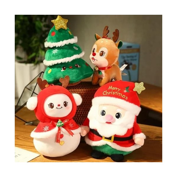 EacTEL Noël Peluches, Bonhomme de Neige, Sapin de Noël, père Noël, Renne, Animaux en Peluche, Peluches, oreillers, Anniversai