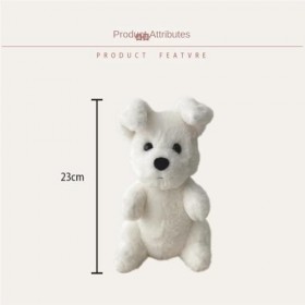 VOTIVA Jouets en Peluche Mignon guérison Blanc Chiot Animal Ourson Confort poupée Girly Style poupée Assise Posture Peluche J
