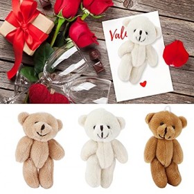 Caiqinlen Mini Ours en Peluche, Conception Douce et Confortable de Mini Mini Ours en Peluche pour Les décorations de Mariage 