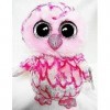 Ty - TY36094 - Beanie Boos - Peluche Pinky Hibou Rose 15 cm