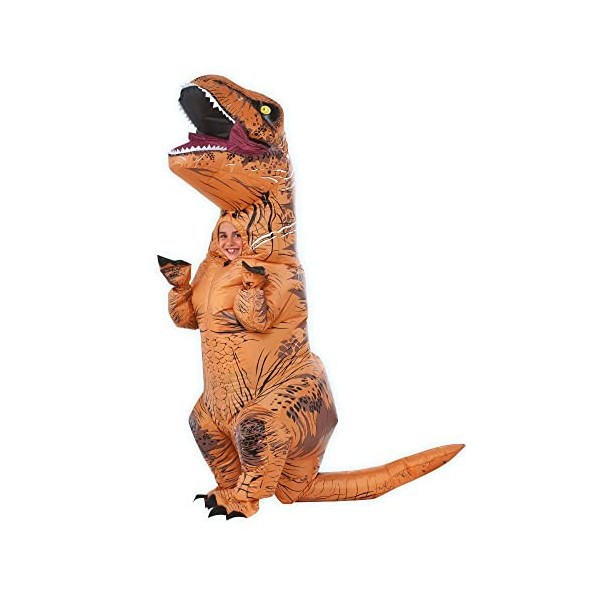 Rubies Costume officiel de T-Rex Jurassic World gonflable pour enfant Taille unique 5-7 ans