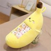 Moslate Banane Jaune en Peluche Mignon avec Petits singes en Peluche Amovibles Sac Jouets en Peluche pour poupée en Peluche p