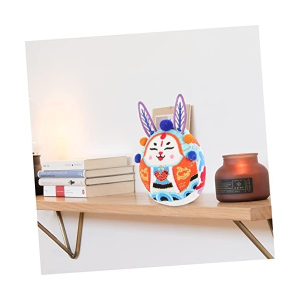 Toyvian 5 Pièces Lapin en Peluche Porte-clés De Voiture Astrologie Chinoise Peluches Porte-clés Nouvel an Chinois Peluche Tig