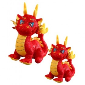 ibasenice 2 Pièces Poupée De Dragon Chinois Jouet Dragon du Nouvel an Chinois Jouet du Zodiaque Dragon Jouet du Nouvel an Orn
