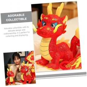 ibasenice 2 Pièces Poupée De Dragon Chinois Jouet Dragon du Nouvel an Chinois Jouet du Zodiaque Dragon Jouet du Nouvel an Orn