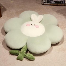 Belle Fleur de Lapin Oreiller en Peluche Jouet Doux Dessin animé Plante en Peluche poupée Chaise Coussin canapé décoration En