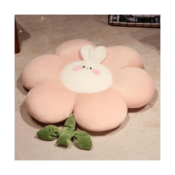 Belle Fleur de Lapin Oreiller en Peluche Jouet Doux Dessin animé Plante en Peluche poupée Chaise Coussin canapé décoration En