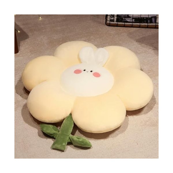 Belle Fleur de Lapin Oreiller en Peluche Jouet Doux Dessin animé Plante en Peluche poupée Chaise Coussin canapé décoration En