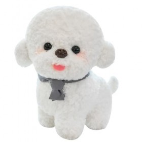HYSTERIA Jouets en Peluche Jouet en Peluche de Chiot Mignon simulé, poupée de Chien Bichon Frise Mignonne, Oreiller for Enfan