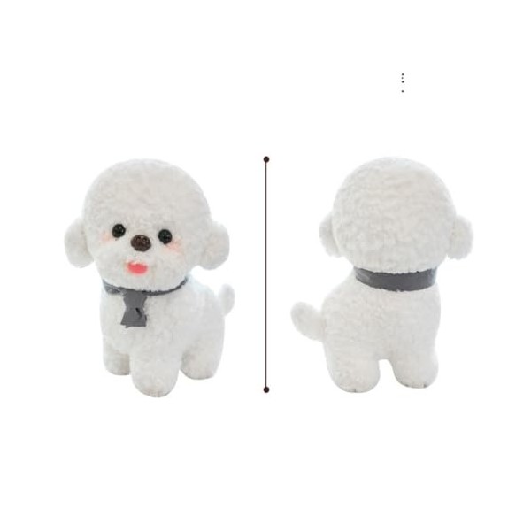 HYSTERIA Jouets en Peluche Jouet en Peluche de Chiot Mignon simulé, poupée de Chien Bichon Frise Mignonne, Oreiller for Enfan