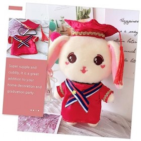 ibasenice Poupée Lapin De Graduation Camarade De Classe Cadeaux De Fin Détudes pour OMG Poupées Peluche De Remise des Diplôm