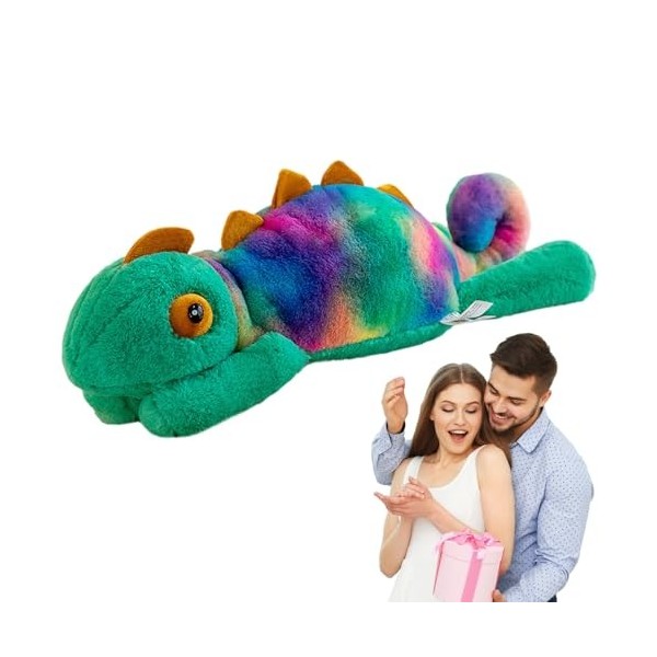 BRULEA Animal en Peluche caméléon,Peluches simulées caméléon en Peluche - Peluches caméléon Mignonnes, Cadeaux caméléon, Anim