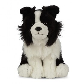 Living Nature Border Collie, Chien en Peluche Doux et Réaliste, Peluche Écologique Naturli, 20cm
