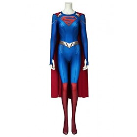 Applysu Combinaison de cosplay Superhero pour adolescents adultes, tenue kara avec cloak