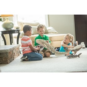 Wild Republic Living Ocean Requin zèbre, 50 cm, Peluche Baleine, Idée Cadeau pour Enfants, Animal en Peluche, Peluche Écologi