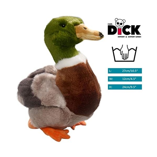 Carl Dick Peluche Canard, Peluche colvert 22cm 3336