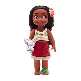 Disney Store Poupée Vaiana, Collection Animator, 39 cm / 15" avec Chevelure réaliste et Tenue, Peluche Pua en Satin, poupée p