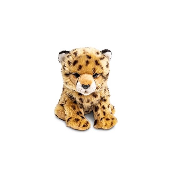 Uni-Toys - Garçon guépard Assis – 22 cm Hauteur – Animal Sauvage en Peluche – Doudou