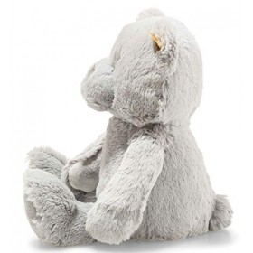 Steiff Bearzy Ours en Peluche, Gris, 28 cm, à câliner et à Jouer, pour bébés et Enfants, Doux pour la Peau de bébé, Lavable e
