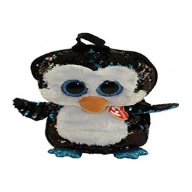 Ty - Sac à Dos Peluche à Sequins - Waddles le Pingouin, TY95029, Multicolore
