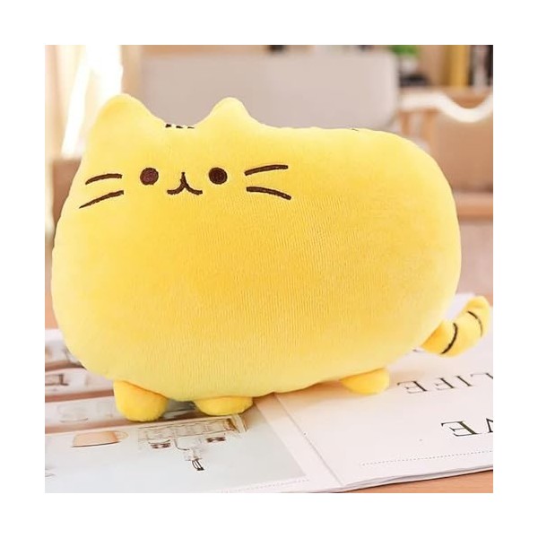 SaruEL Kawaii Chat Oreiller Peluche Biscuit Peluche Animal Chaton poupée coloré Peluche Jouet Coussin Cadeau Anniversaire Cad