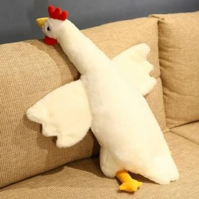 Géant Fourrure Peluche Jouet Oreiller De Couchage Animal Mignon en Peluche Cygne Poulet Poupée Tapis Enfants Fille Cadeau D’A