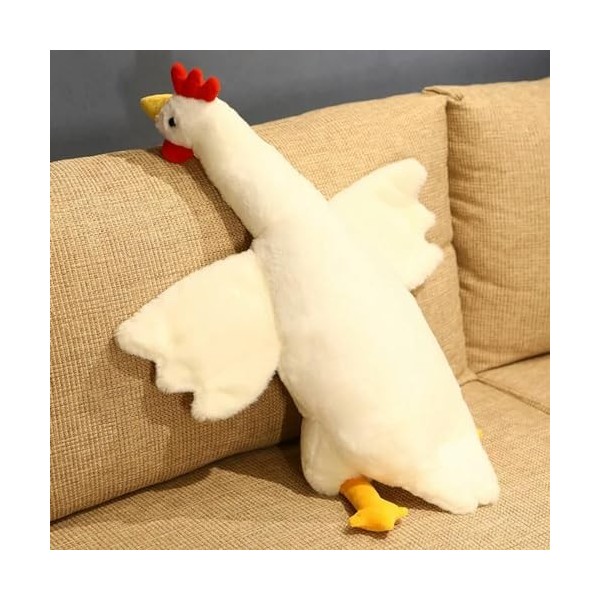 Géant Fourrure Peluche Jouet Oreiller De Couchage Animal Mignon en Peluche Cygne Poulet Poupée Tapis Enfants Fille Cadeau D’A