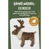 Living Nature Renne Debout, Renne en Peluche Douce et Réaliste, 26cm