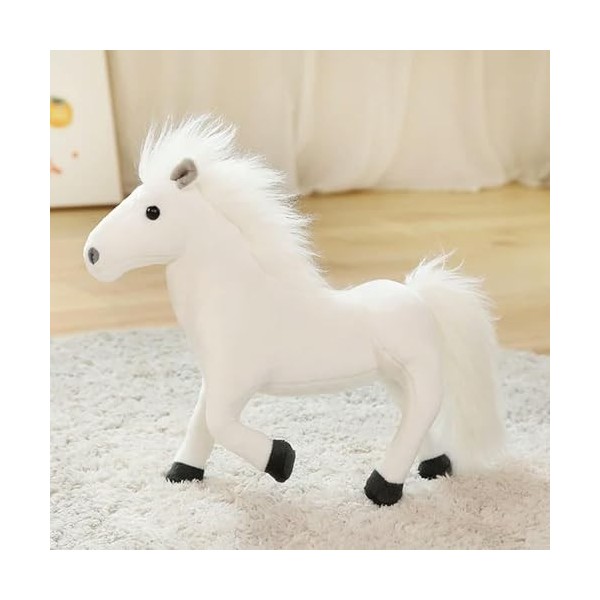 SaruEL Peluche Animal Poupée Cheval Coussin Enfants Créatif Anniversaire Décoration Cadeau Cheval en Peluche Jouets Cadeaux D