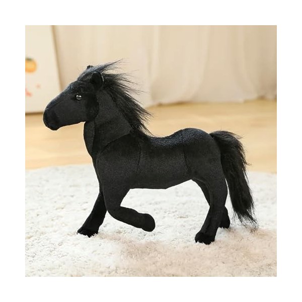 SaruEL Peluche Animal Poupée Cheval Coussin Enfants Créatif Anniversaire Décoration Cadeau Cheval en Peluche Jouets Cadeaux D
