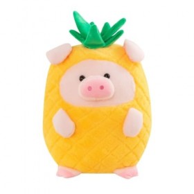 SNUFF Jouet en Peluche Poupée Cochon Ananas créative et Mignonne, Jouet en Peluche, transformé en Cochon, Oreiller for Fille,