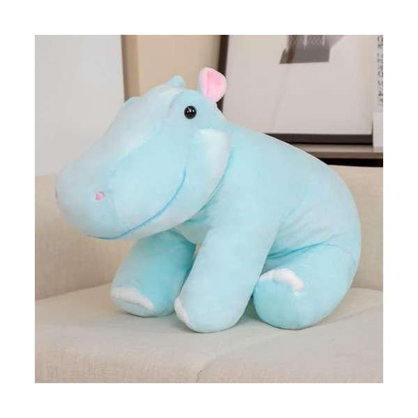 Peluche Hippopotame Jouets Mignon Grande Oreille Hippopotame Poupée Jouets Enfants Réaliste en Peluche Animaux Famille Bureau