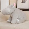 Peluche Hippopotame Jouets Mignon Grande Oreille Hippopotame Poupée Jouets Enfants Réaliste en Peluche Animaux Famille Bureau