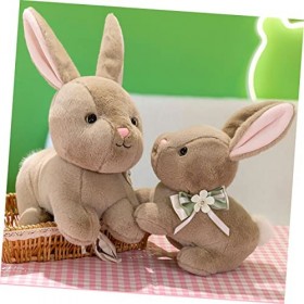 ibasenice Lapin en Peluche Cadeaux De Pâques Animaux Année De La Poupée Lapin Décoration De Table De Pâques Lapins en Peluche