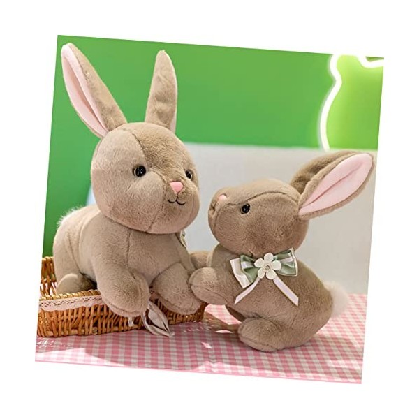 ibasenice Lapin en Peluche Cadeaux De Pâques Animaux Année De La Poupée Lapin Décoration De Table De Pâques Lapins en Peluche