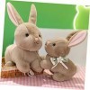 ibasenice Lapin en Peluche Cadeaux De Pâques Animaux Année De La Poupée Lapin Décoration De Table De Pâques Lapins en Peluche