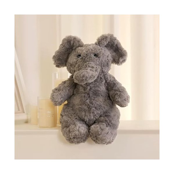 EacTEL Animal Peluche Jouet Panda Poupée Éléphant Peluche Animal Poupée Enfants Fille Noël Cadeau D’Anniversaire 35cm 3
