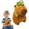 SAYEYBU Peluche Capybara,Oreiller en Peluche Capybara,Poupée Capybara Tortue,Animal en Peluche Doux,Cadeau danniversaire Mig