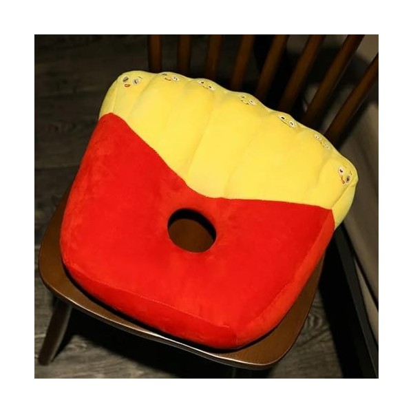 Coussin de Restauration Rapide, Hamburger, Frites, Pizza, œufs, Peluches, Dessins animés en Peluche, Tapis de Chaise, Cadeaux