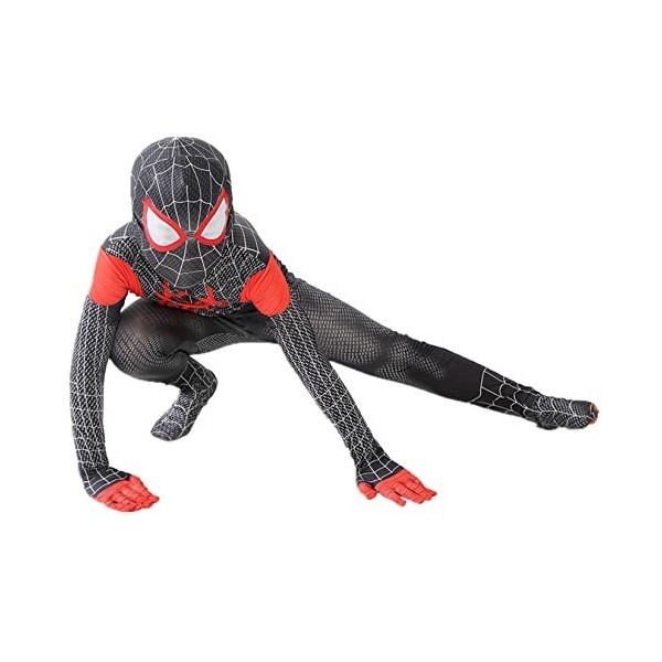 Formemory Déguisement Spiderman Enfant, Costume de Superhéros, Super Héros Cosplay, 3D Spandex Lycra Jumpsuit Araignée Set Av