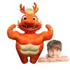 Niesel Poupée en Peluche Dragon Chinois - Animal en Peluche Dragon de 25 Pouces avec abdominaux - Poupée du Zodiaque en Peluc