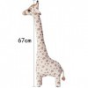Animaux en peluche girafe, peluche douce girafe jouet poupée cadeau danniversaire, 67 cm