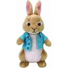 Ty United Labels Iberica 42278TY Peluche Queue-de-Coton du Dessin animé Pierre Lapin Vert