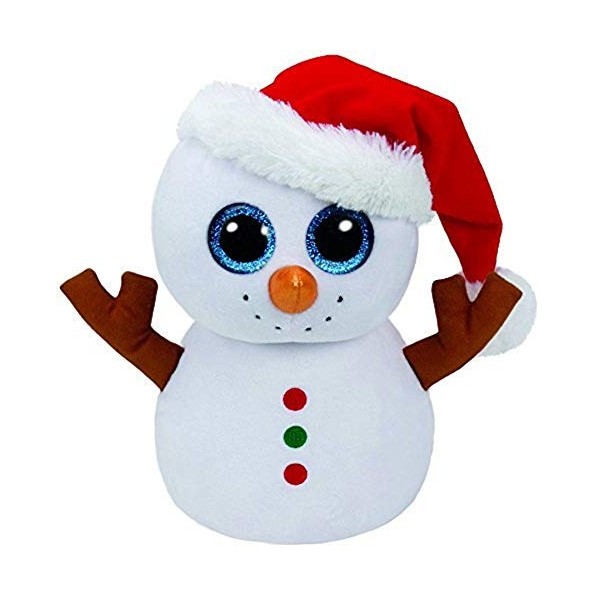 Ty - TY37077 - Peluche - Beanie Boos - Scoop Bonhomme de Neige - 23 cm