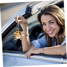 Totority 5 Pièces En Peluche Porte-Clés Girafe Porte-Clés Animaux En Peluche Jouets En Peluche Léopard Porte-Clés Mochila Par