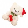 Toyvian 2 Pièces Ours De Noël Ours en Peluche du Festival Cadeau De Poupée De Noël Poupée en Peluche Saint Valentin Poupée en