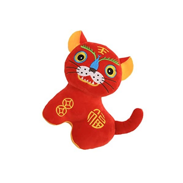 ibasenice 2 Pièces Poupée Tigre Figurine du Zodiaque Jolie Poupée en Peluche Dessin Animé Jouet Animal Fortune Oreiller Câlin