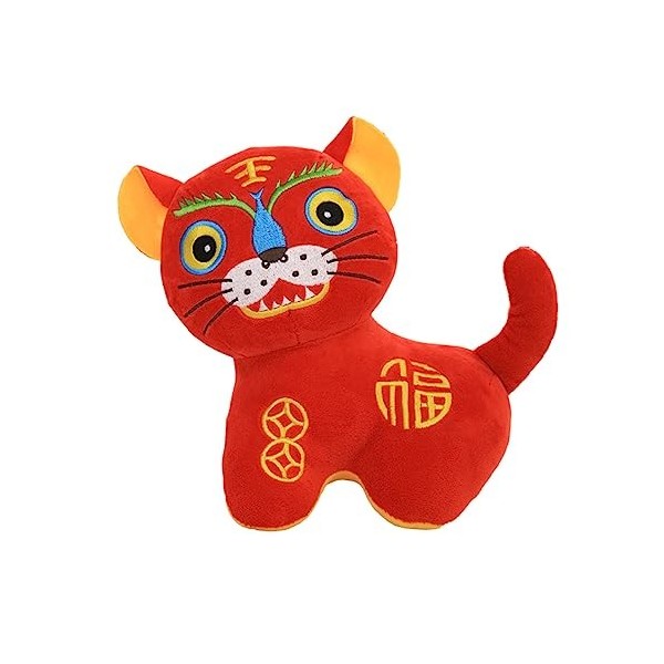 ibasenice 2 Pièces Poupée Tigre Figurine du Zodiaque Jolie Poupée en Peluche Dessin Animé Jouet Animal Fortune Oreiller Câlin